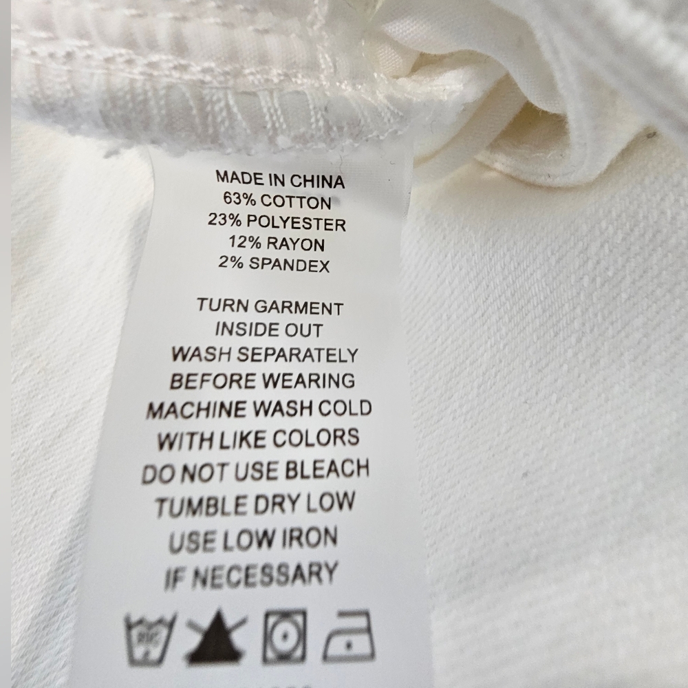 Vince Camuto White Cotton Blend Skinny Cropped Ankle Jeans Women's 10, 14 & 14W - Picture 5 of 8